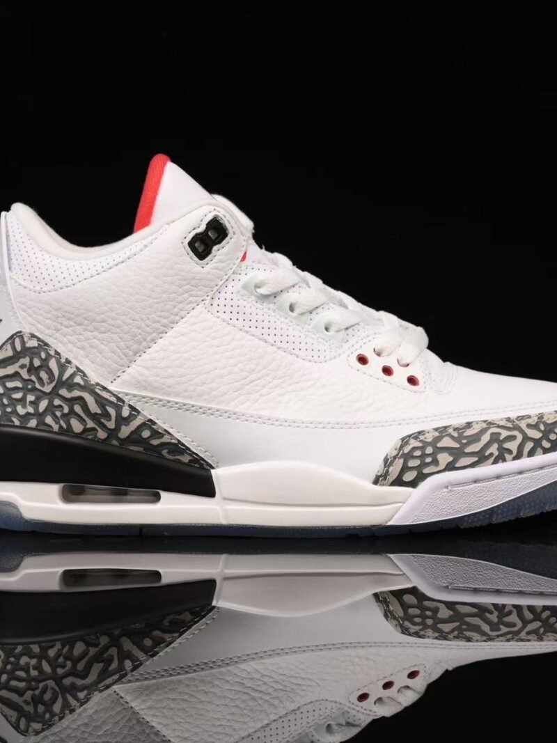AIR JORDAN 3 RETRO FREE THROW LINE WHITE CEMENT WHITE/BLACK