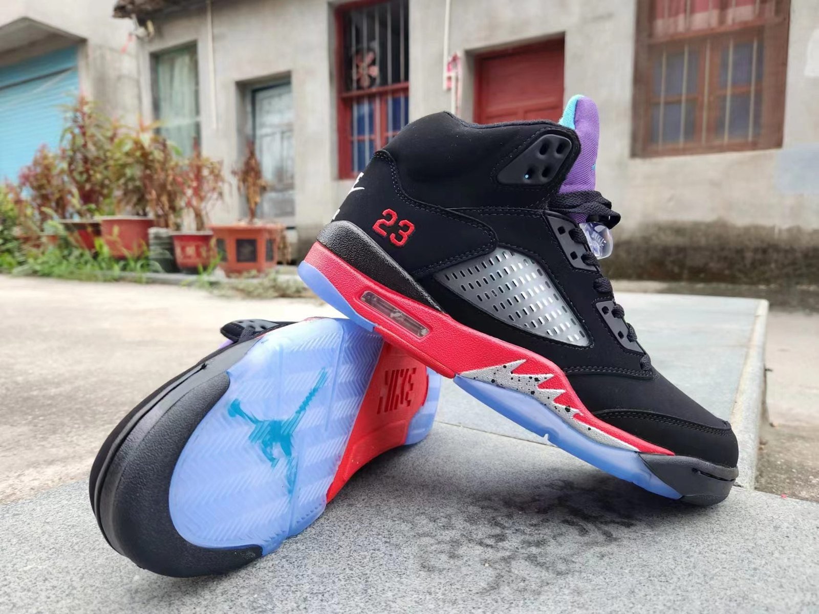 Jordan 5 black, red and purple - Image 5