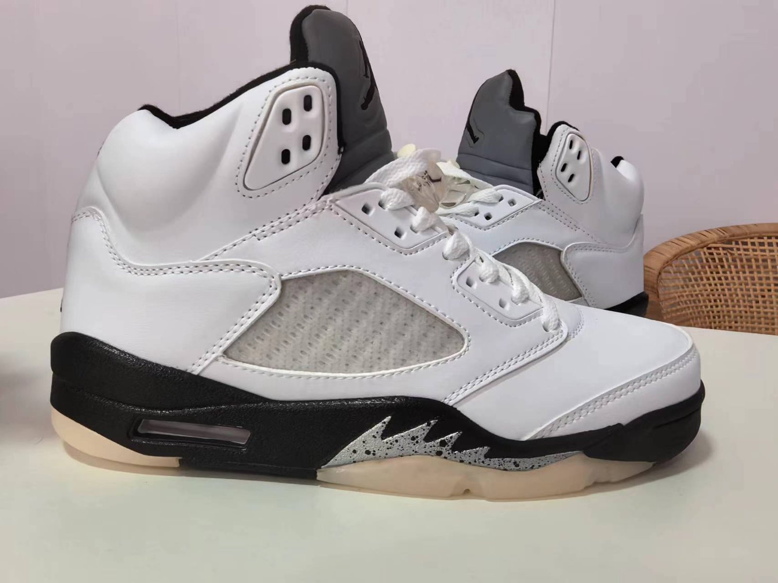 JORDAN 5 RETRO WHITE/BLACK - Image 5