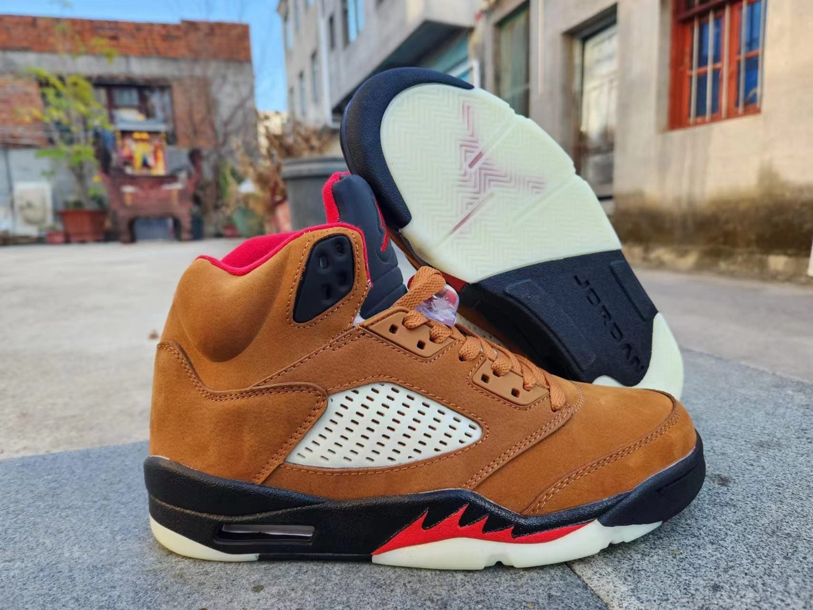 Jordan 5 RED and TAN - Image 3
