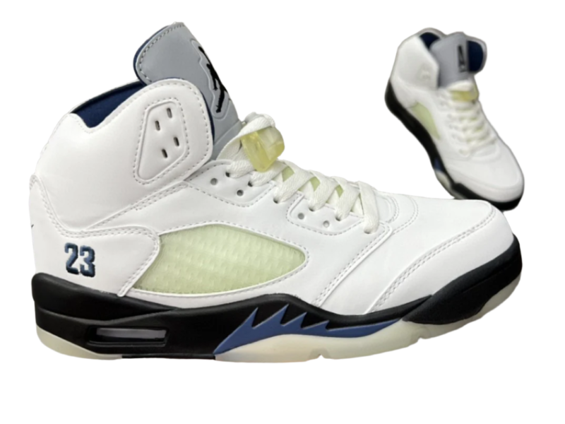 JORDAN 5 White and Black