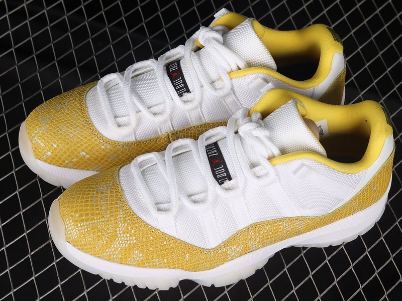 AIR JORDAN 11 LOW YELLOW SNAKESKIN WHITE - Image 6