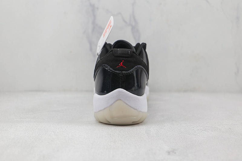 AIR JORDAN 11 RETRO LOW 72-10 BLACK/GYM RED/WHITE/SAIL - Image 5