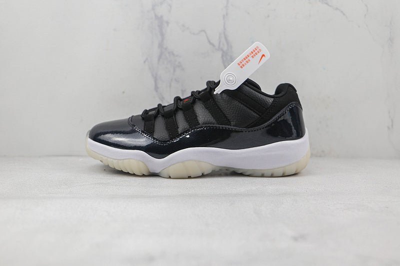AIR JORDAN 11 RETRO LOW 72-10 BLACK/GYM RED/WHITE/SAIL - Image 2