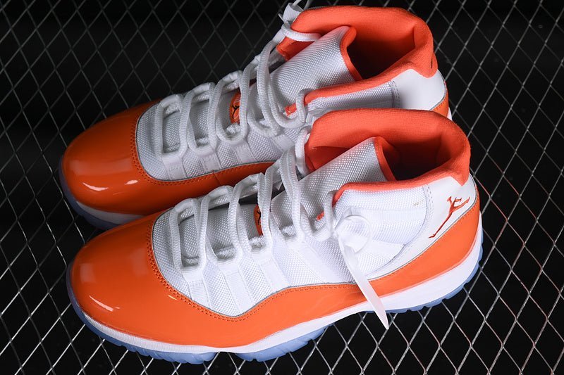 AIR JORDAN 11 RETRO WHITE/ORANGE - Image 6