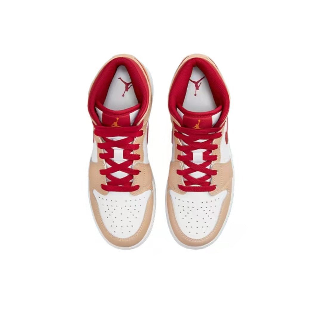 JORDAN 1 MID x LIGHT CURRY CARDINAL - Image 3