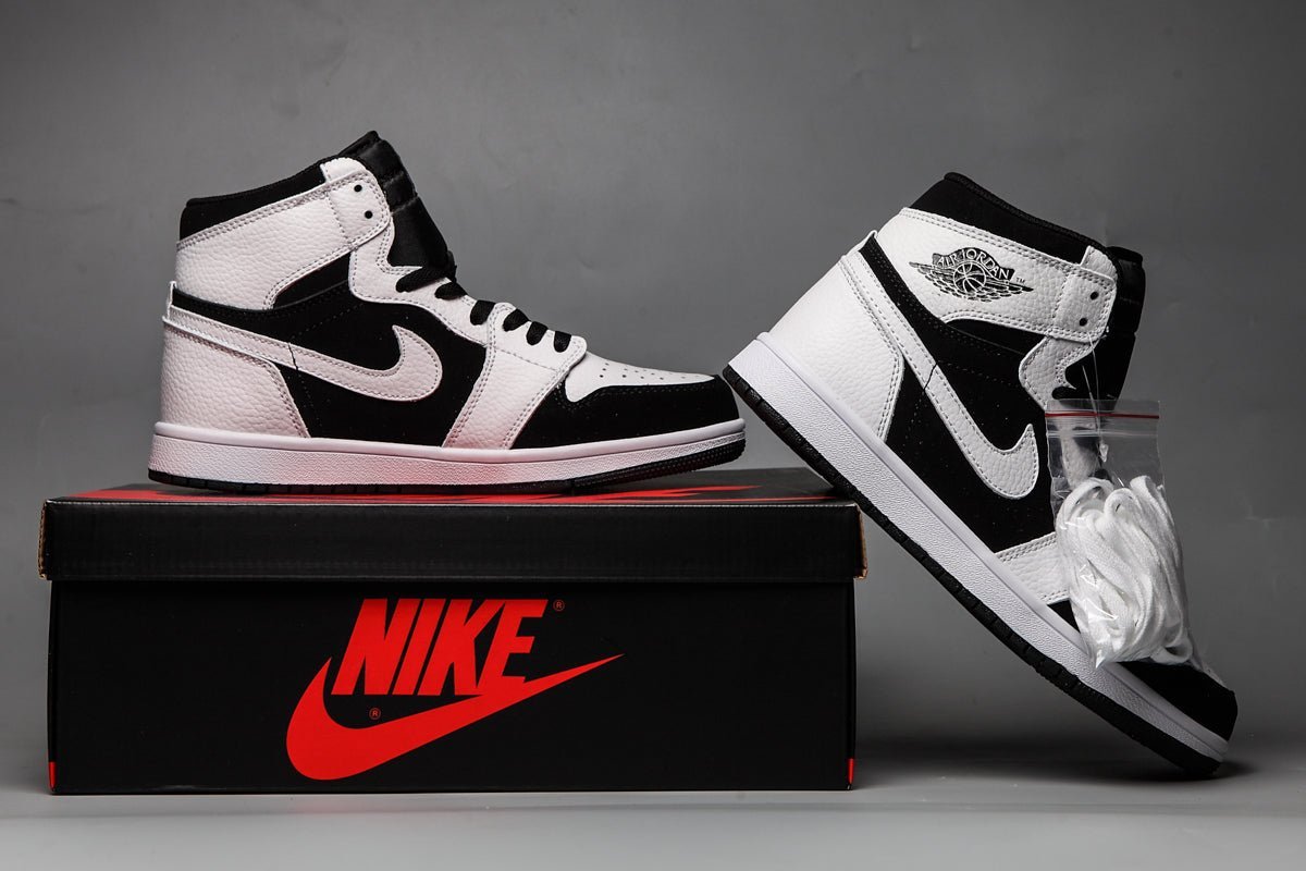 JORDAN 1 MID x WHITE BLACK - Image 6
