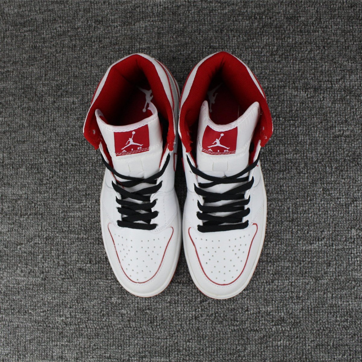 JORDAN 1 RETRO MID x WHITE GYM RED BLACK - Image 7